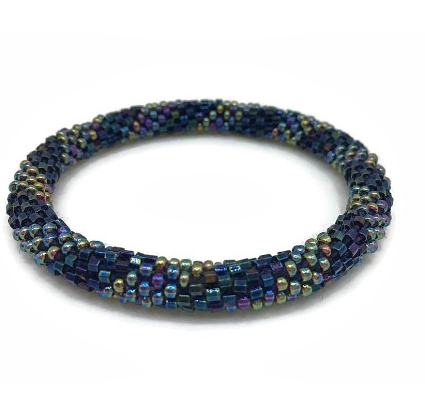 Bracelet népalais « Gothik Violet »